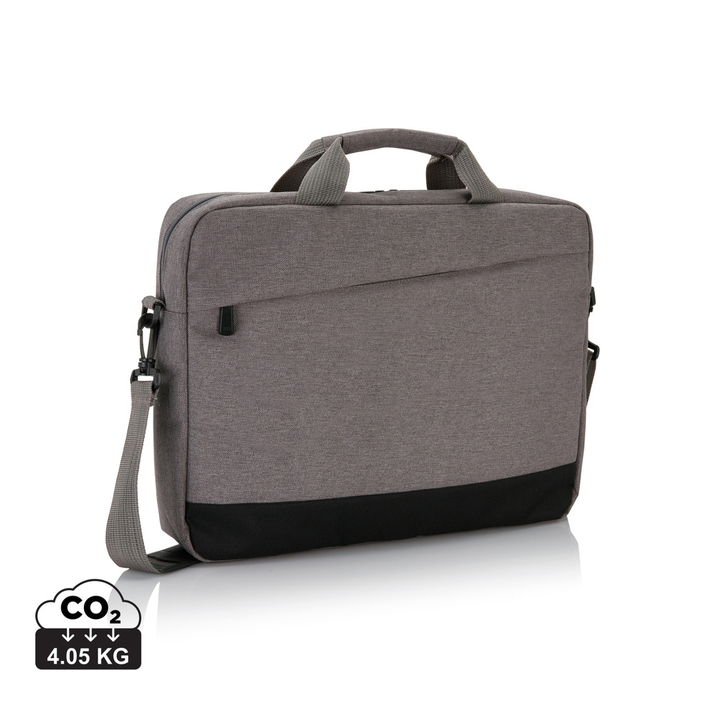 Sacoche publicitaire pour ordinateur 15" - TREND Gris et Noir